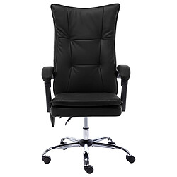 vidaXL Chaise de bureau de massage Noir Similicuir