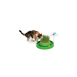 Cat-it Cat It Cuircuit 3 En 1 Avec Balle Et Jardiniere Dherbe - O 36 Cm - Vert - Pour Chat