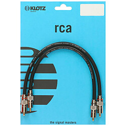 Avis Jeu de 2 câbles RCA Audiolead 30cm KLOTZ Klotz