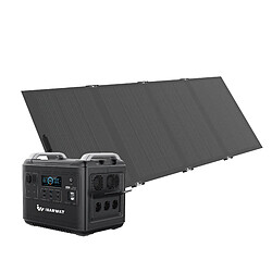 IEARWAT Kit de générateur solaires 350W + batterie 2000W autoconsommation Kit centrale électrique portable 