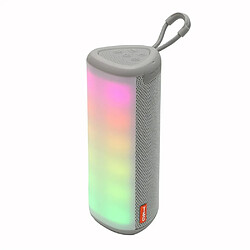 Yonis Enceinte Portable Bluetooth Subwoofer Outdoor Avec Lumière LED Colorée Et Fonction TWS Enceinte Bluetooth Portable Subwoofer LED RGB & TWS Son Puissant Autonomie 4H Gris YONIS