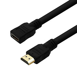 Câble rallonge HDMI Mâle vers HDMI Femelle Retour audio/video 4K 1.5m LinQ Noir