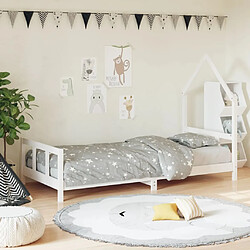 Maison Chic Lit simple Cadre de lit pour enfants,Lit d'Enfant Moderne blanc 90x190 cm bois de pin massif -MN51662