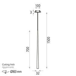 Acb Suspensions Bendis 1x5W LED Blanc