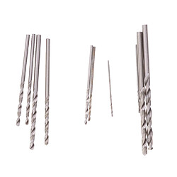 10pcs HSS Titanium Drill Bit Set Twist Drill Tige Droite 0.8mm-3.0mm Forets HSS à tige réduite