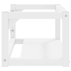 Avis Helloshop26 Cadre de lavabo de salle de bain mural blanc 59 x 38 x 31 cm fer 02_0006757