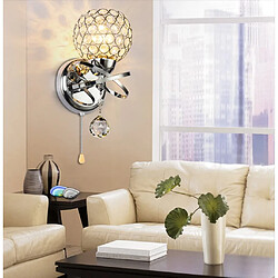 Stoex 2x Applique murale style moderne pendentif en cristal Porte-lumière avec Power Pull commutateur Lampes Murales Cristal E14 Socke pas cher