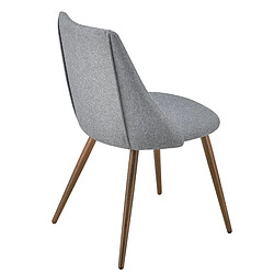 Avis Helloshop26 Lot de 2 chaises de salle à manger cuisine rembourrée en textile pieds métal siège fauteuil de salon 83 cm gris 03_0005731