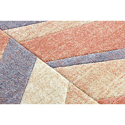 RUGSX Tapis FEEL 5673 17931 chevrons beige terre cuite violet 180x270 cm pas cher