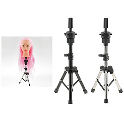 Support de titulaire de tête de mannequin 2pcs Trépied Support Stand Réglable à Tête Mannequin pour Formation de Coiffure Coiffage de Cosmétologie