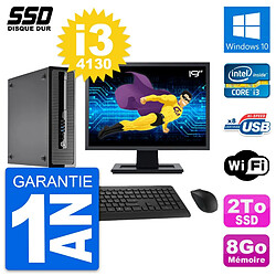 PC HP ProDesk 400 G1 SFF Ecran 19" Intel i3-4130 RAM 8Go SSD 2To Windows 10 Wifi · Occasion 