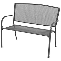 Maison Chic Banc de jardin | Banquette de jardin | Chaise Relax 108 cm Acier et maille Anthracite -MN25041