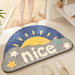 LUUCOZK Tapis de bain antidérapants absorbants à séchage rapide, décoration de salle de bain, motif 1-45x75cm 