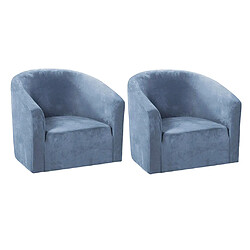 2x Housse De Canapé Haute Extensible De Couleur Unie Tissu Extensible élastique Antidérapant Doux 2 Pièces Bleu Clair housse de canapé extensible housses de canapé housses de meubles