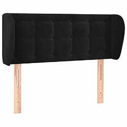 Maison Chic Tête de lit scandinave avec oreilles,meuble de chambre Noir 103x23x78/88 cm Velours -MN90509