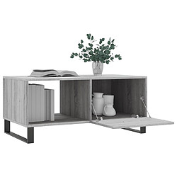 Avis vidaXL Table basse sonoma gris 90x50x40 cm bois d'ingénierie