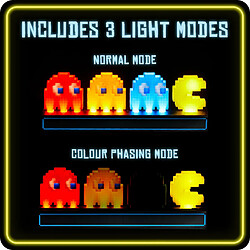 Paladone PP7097PMTX Pac Man and Ghosts Light, Multicoleur, 31 x 16 x 7 cm