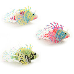 Artificielles Silicone Lueur Lionfish Snailfish Poissons D'aquarium Réservoir Décor Grn L pas cher