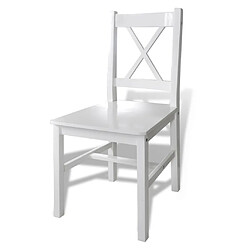 Acheter Ensemble salle à manger de jardin 5 pcs,Table et chaise à dîner Blanc -MN30908