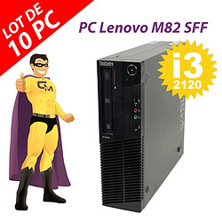 Lot x10 PC Lenovo ThinkCentre M82 SFF Intel i3-2120 RAM 4Go 250Go Windows 10 · Occasion 