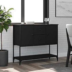 vidaXL Buffet noir 100x36x85 cm bois d'ingénierie