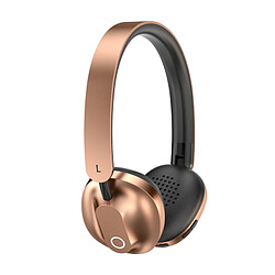 Wewoo Bandeau Bluetooth / filaire écouteurs double mode Casque avec Micro, pour iPhone, iPad, iPod, Samsung, HTC, Sony, Huawei, Xiaomi & autres périphériques audio Rose Doré