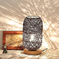 Universal Lampe en bois nordique chambre à coucher lampe de chevet noire(Bois) pas cher