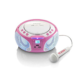 Lenco Radio karaoké - Lecteur CD - USB - LED