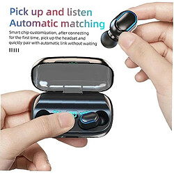 Avis Chrono Wireless Earbuds Bluetooth Earphones Stereo In Ear Earbuds T11 Mini Sports Headset HD Call with Microphone Charging Box(Blanc)