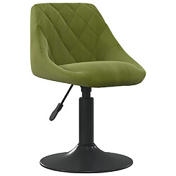 vidaXL Chaise de salle à manger Vert clair Velours