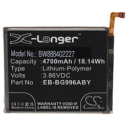 vhbw Batterie remplacement pour Samsung EB-BG996ABY, GH82-24556A pour téléphone portable (4700mAh, 3,86V, Li-polymère)