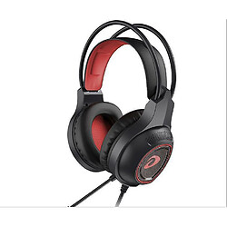 Chrono Casque de jeu PS5 avec son surround 7.1 - Casque Xbox One avec microphone antibruit et lumière LED - Compatible avec PC, PS4, manette Xbox One -rouge 