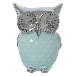 Figurine Décorative Alexandra House Living Vert Argenté Céramique Hibou 11 x 11 x 18 cm 