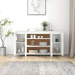 Avis Maison Chic Buffet,Meuble de Rangement,commode pour salon,Cuisine blanc 135x41x75 cm bois d'ingénierie -MN18349