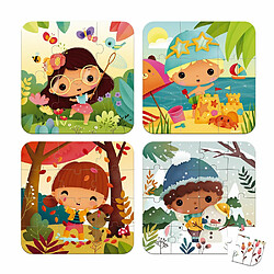 Lot de 4 puzzles évolutifs Les 4 saisons - Janod