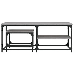 Avis vidaXL Tables basses gigognes 2 pcs sonoma gris bois d'ingénierie