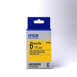 Epson LK-2YBP - Couleur Pastel - Noir surJaune - 6mmx9m