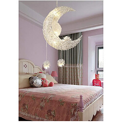 Stoex Creative Lune Et Étoiles Fée LED Pendentif Lampe Lustre Plafonnier Enfants Enfan pas cher