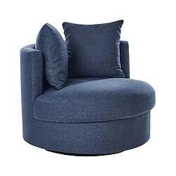 Beliani Fauteuil Bleu foncé DALBY 