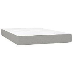 Acheter vidaXL Sommier à lattes de lit avec matelas Gris clair 120x200cm Tissu