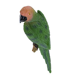 perroquet réaliste résine oiseau ornement animal suspendu 31cm look gauche vert pas cher