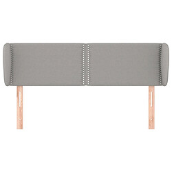 Avis Maison Chic Tête de lit scandinave avec oreilles,meuble de chambre Gris clair 147x23x78/88 cm Tissu -MN93668