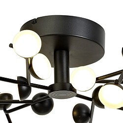 Acheter Inspired Plafonnier à 24 ampoules, rond 65,8 cm, LED 72 W, 3 000 K, 4 600 lm, noir, 3 ans de garantie