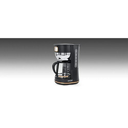 Muse CAFETIERE RETRO VINTAGE 1.4 L 10 TASSES 1000W SANS FIL NOIRE DORE Poignée ergonomique