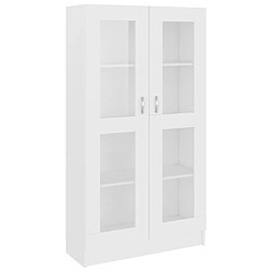 vidaXL Armoire à vitrine Blanc 82,5x30,5x150 cm Bois d'ingénierie