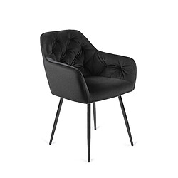 Vivaldi Chaise VIKI Noir Velours