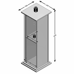 Avis FMD Table d'appoint avec porte 88,5 cm Chêne