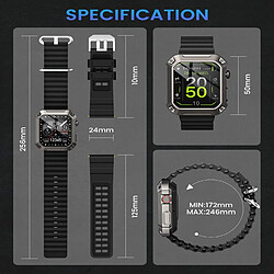 VANWIN Montre Connectée Homme Avec Appel Bluetooth 1,9'' Hd Écran Smartwatch 450mah Batterie 123 Modes Sport Fréquence Cardiaque Sommeil Spo2 Notification Etanche 5atm Podomètre Ios Android-Noir pas cher