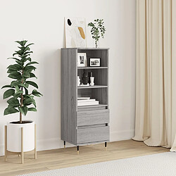 Maison Chic Buffet,Meuble de Rangement,commode pour salon,Cuisine Sonoma gris 40x36x110 cm Bois d'ingénierie -MN84106