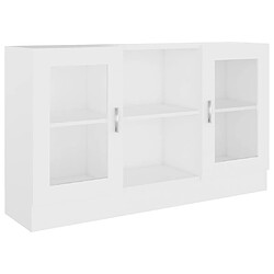 vidaXL Armoire à vitrine Blanc 120x30,5x70 cm Bois d'ingénierie